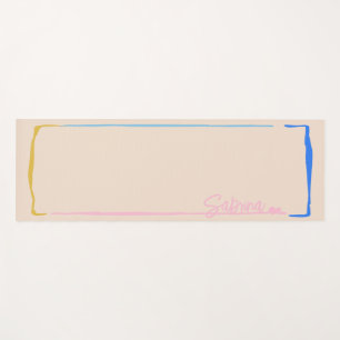 Simple Painted  Yoga Mat
