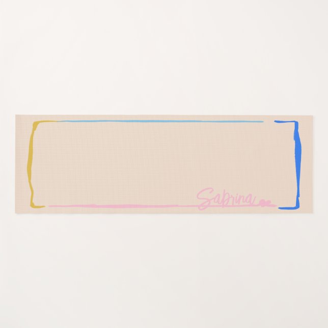 Simple Painted  Yoga Mat (Front (Horizontal))