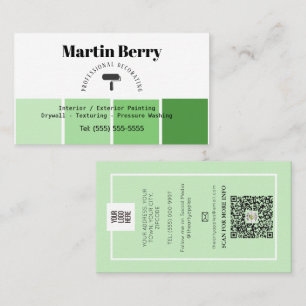 Simple Painter and decorator interior design small Business Card