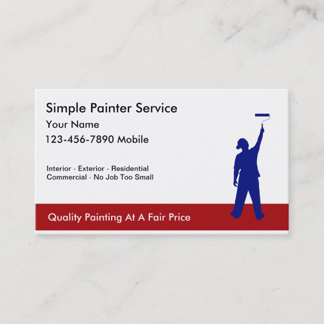 Simple Painter Business Cards (Front)