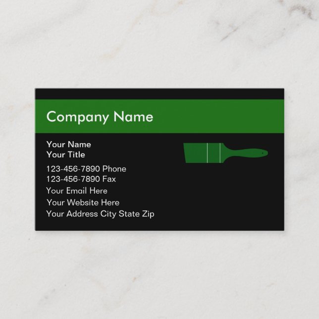 Simple Painter Business Cards (Front)