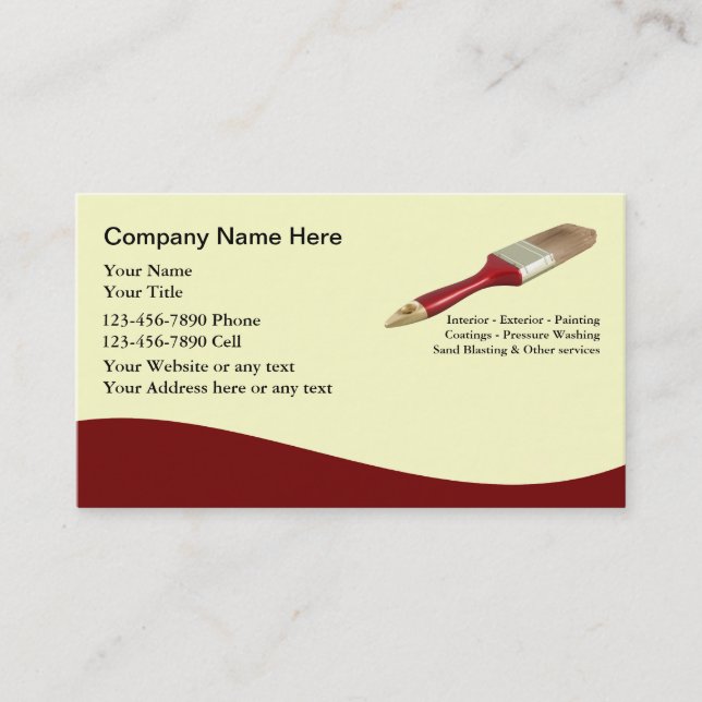 Simple Painter Business Cards (Front)