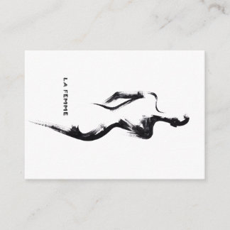 Simple painting gouache La Femme 01 poster Enclosure Card