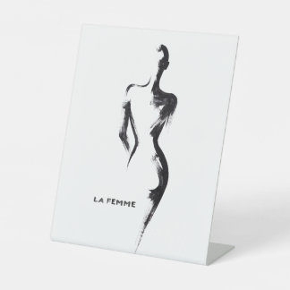 Simple painting gouache La Femme 01 poster Pedestal Sign