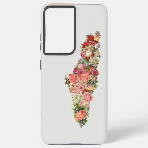 Simple Palestine Map Floral Samsung Galaxy Case