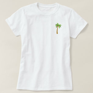 Simple palm tree logo tee