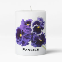 Simple Pansy Candle