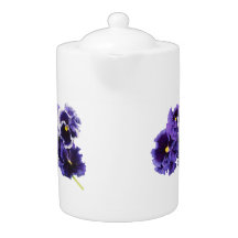 Simple Pansy Teapot - No Text
