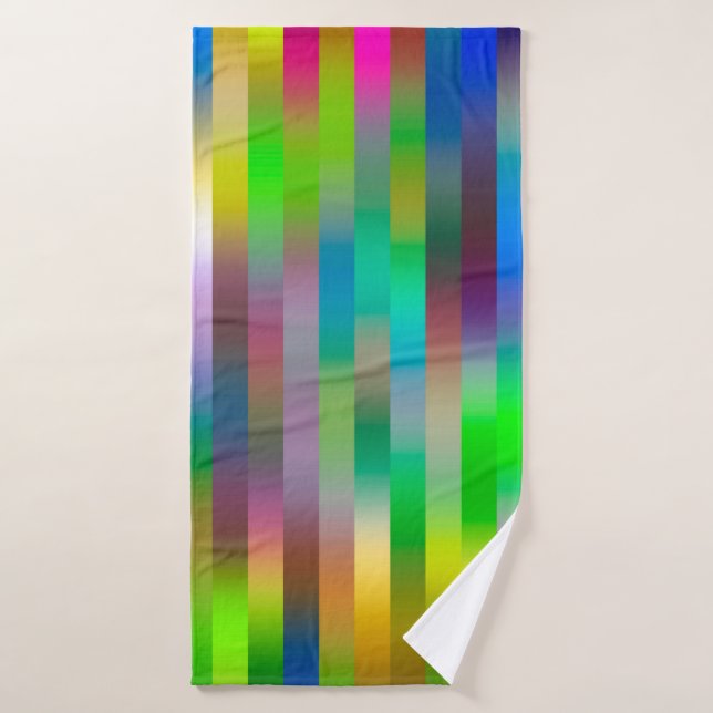 simple parallel vertical lines pattern | abstract  bath towel (Bath Towel)