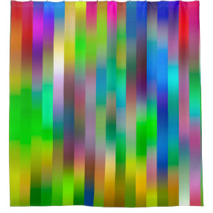 simple parallel vertical lines pattern abstract shower curtain