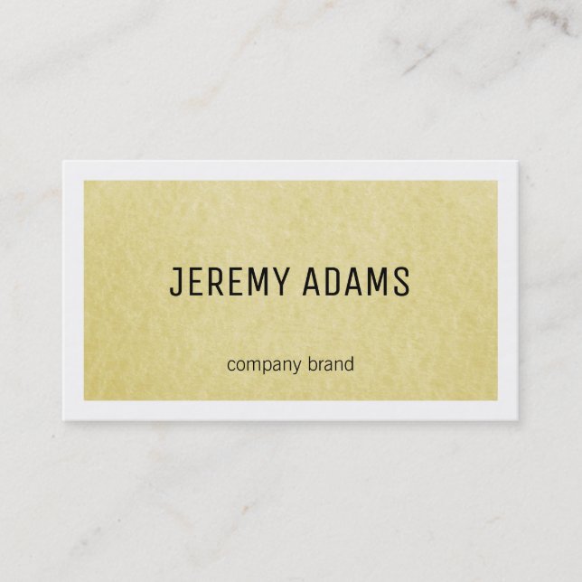 Simple | Parchment | Border Business Card (Front)