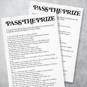 Simple Pass the Prize Bridal Shower Game Photo Print