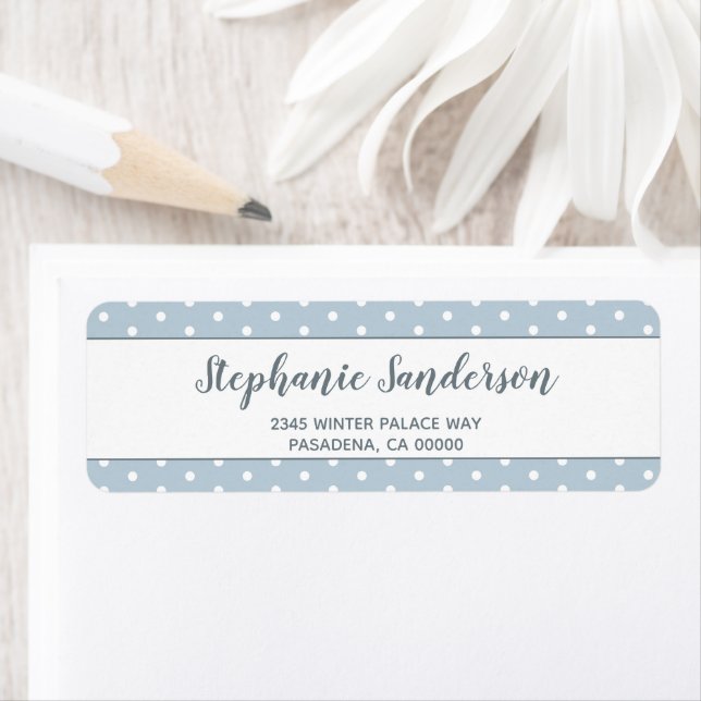 Simple Pastel Blue White polka dots Script (Insitu)