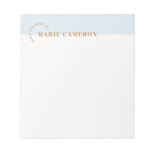 Simple Pastel Colorblock Notepad - Blue