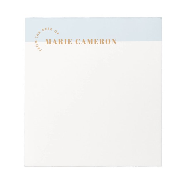 Simple Pastel Colorblock Notepad - Blue (Front)