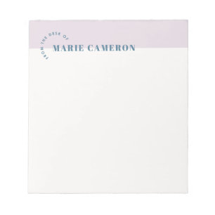 Simple Pastel Colorblock Notepad - Purple