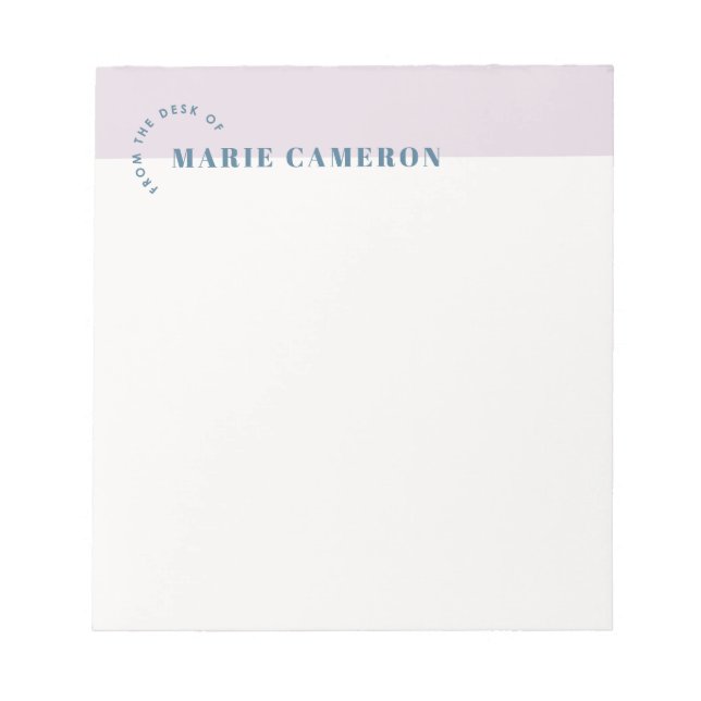 Simple Pastel Colorblock Notepad - Purple (Front)