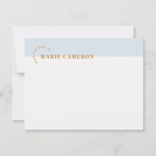 Simple Pastel Colorblock Stationery - Blue