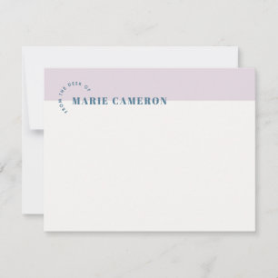 Simple Pastel Colorblock Stationery - Purple