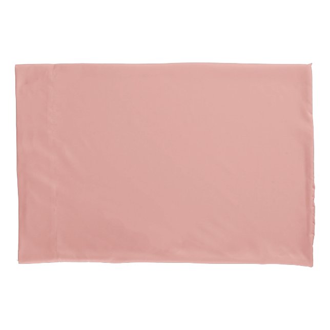 Simple pastel flamingo pink color pillowcase (Front-Left)