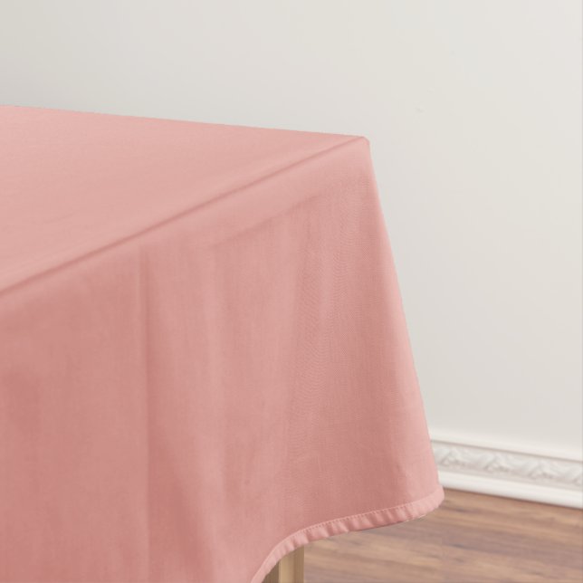 Simple pastel flamingo pink colour tablecloth (In Situ)