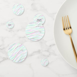 Simple pastel glitter colorful add your text photo confetti