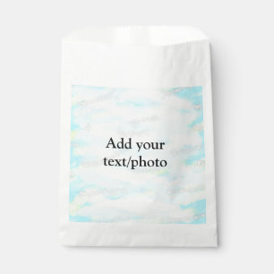 Simple pastel glitter colourful add your text phot favour bags