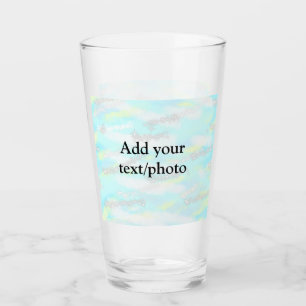 Simple pastel glitter colourful add your text phot glass