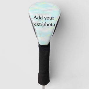 Simple pastel glitter colourful add your text phot golf head cover