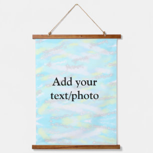 Simple pastel glitter colourful add your text phot hanging tapestry