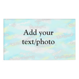 Simple pastel glitter colourful add your text phot name tag