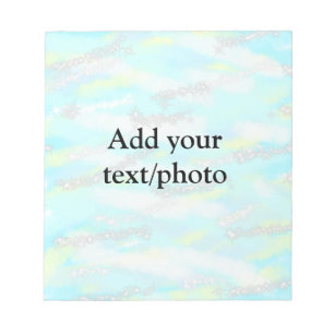 Simple pastel glitter colourful add your text phot notepad