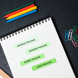 Simple Pastel Green Palette Kids Name