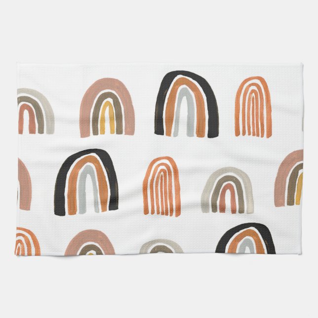 Simple Pastel Rainbow Kids Style Tea Towel (Horizontal)
