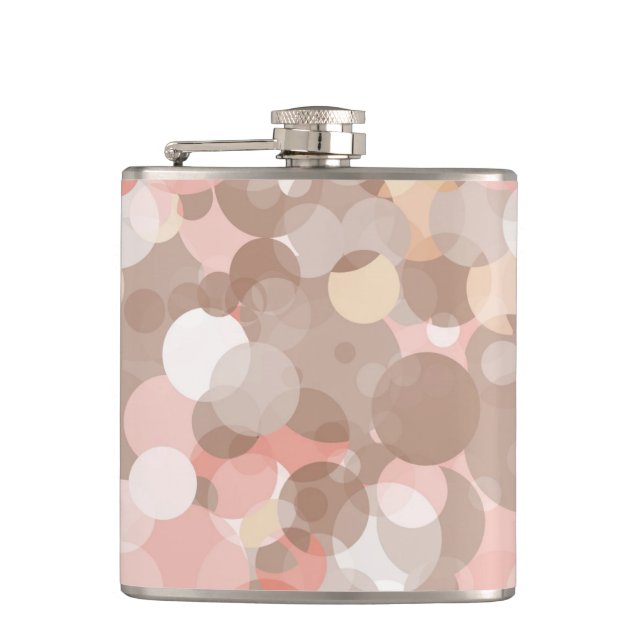 Simple Pattern - Circles Hip Flask (Front)