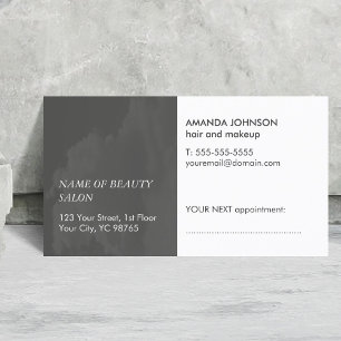 Simple Patterned Black White Appointment Card