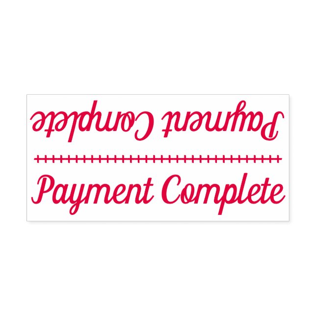 Simple "Payment Complete" Rubber Stamp (Design)