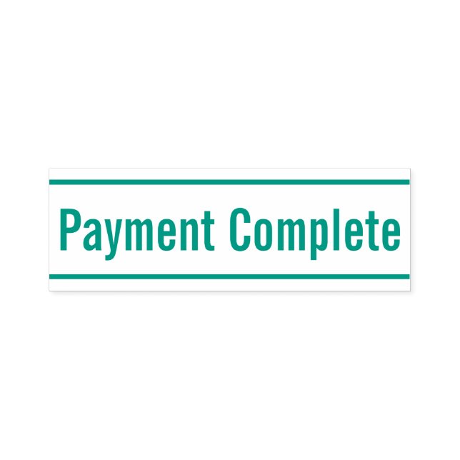 Simple "Payment Complete" Rubber Stamp (Design)