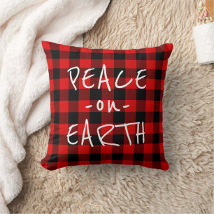 Simple Peace On Earth Wish Cabin Home Decor Cushion