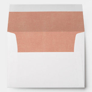 Simple Peach Coral Paper Craft Return Address  Envelope