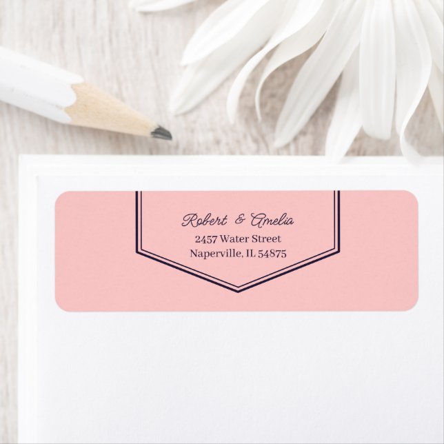Simple Peach Custom Return Address (Insitu)