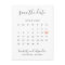 Simple Peach Heart Calendar Wedding Save the Date