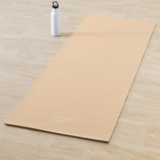 Simple Peach Pastel Minimalist Exercise Yoga Mat