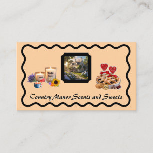 Simple Peach Sherbet Handmade Country Goods  Business Card