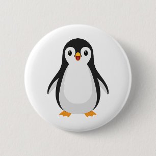 Simple Penguin 6 Cm Round Badge