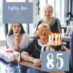 Simple Periwinkle 85th Birthday Party Invitation<br><div class="desc">85th Birthday Party Invitation.   Periwinkle.</div>