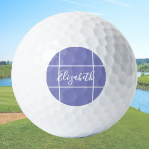 Simple periwinkle blue minimalist custom ladies  golf balls