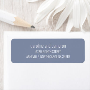 Simple Periwinkle Modern Wedding Return Address 