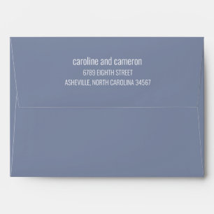 Simple Periwinkle Modern Wedding Return Address  Envelope
