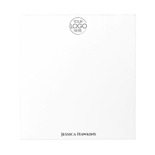 Simple Personal Business Stationery Logo Notepad (Front)